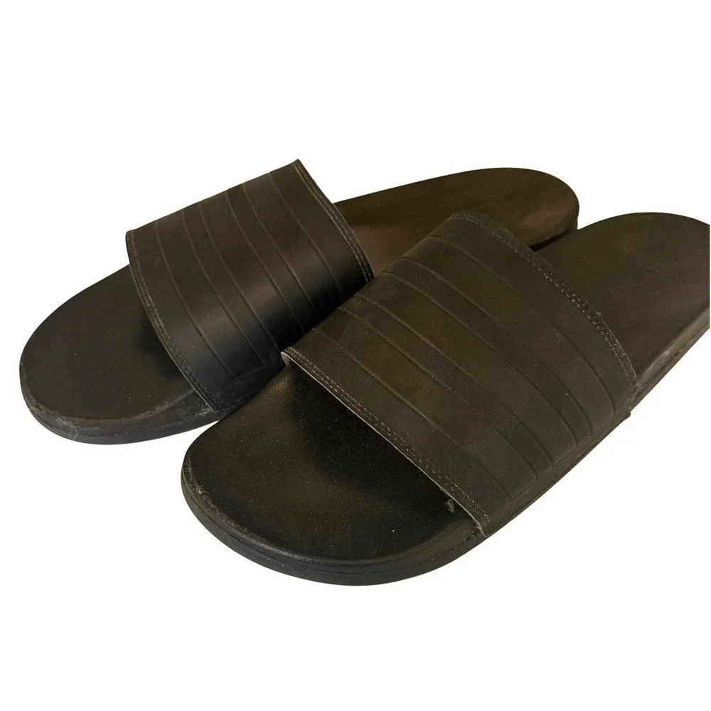 Adidas Adilette Comfort Slides Mens Size 14 Black GZ5896 Sandal Sport Casual